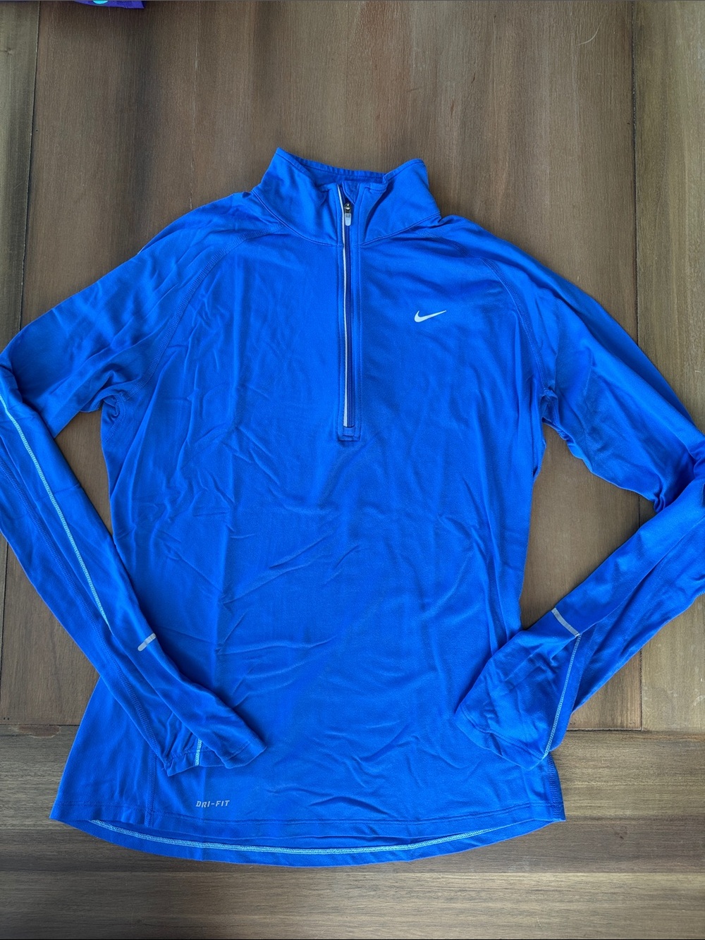 Nike Blue Dri-FIT 1/4 Zip Athletic Pullover